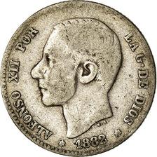 Coin, Spain, Alfonso XII, Peseta, 1882, Madrid, VF(20-25), Silver, KM:686
