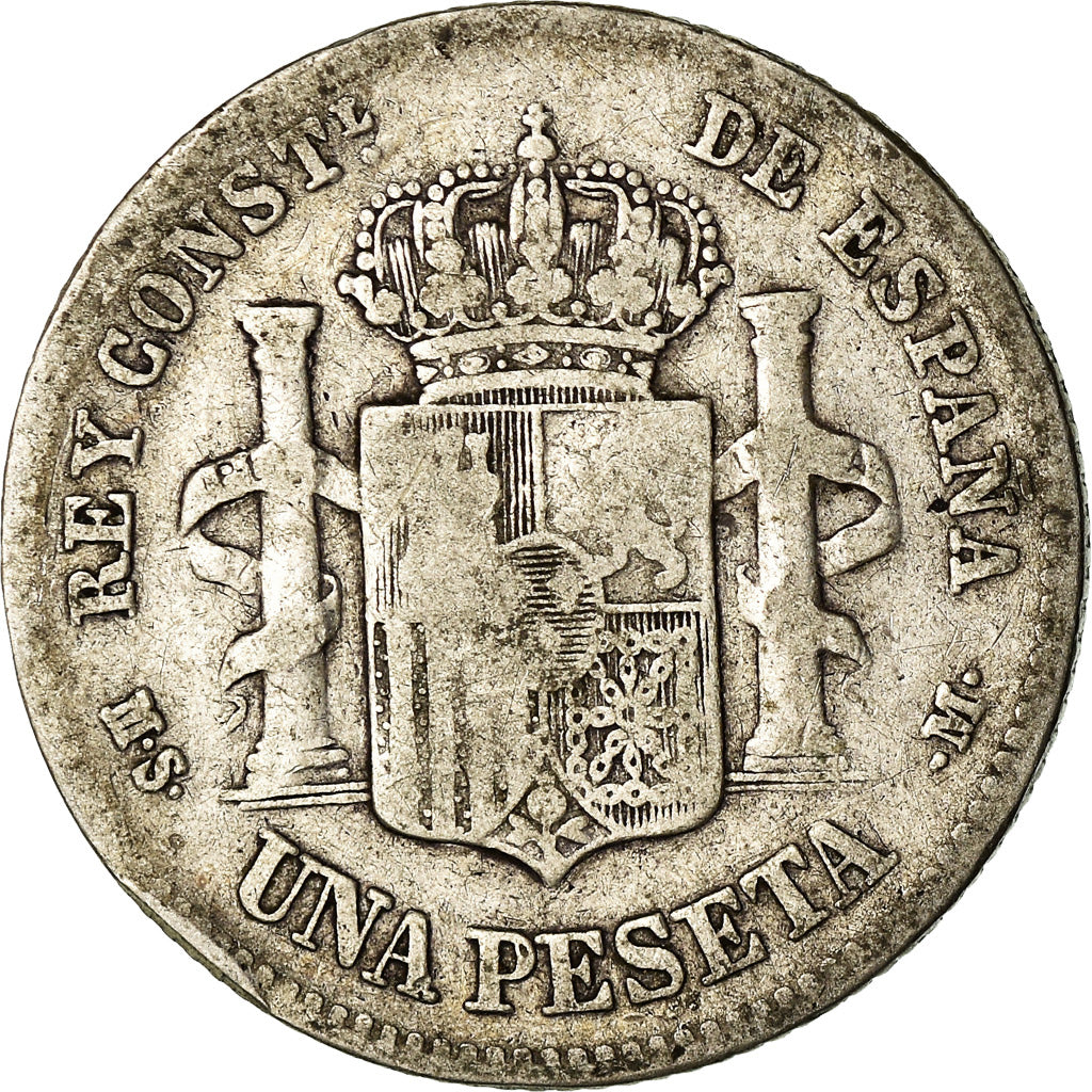 Coin, Spain, Alfonso XII, Peseta, 1882, Madrid, VF(20-25), Silver, KM:686