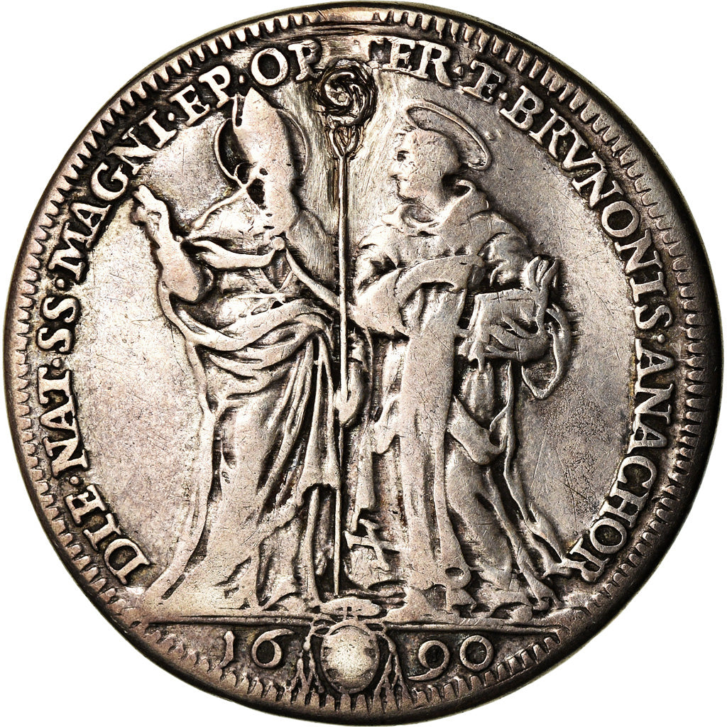 Coin, ITALIAN STATES, PAPAL STATES, Alexander VIII, Testone, 30 Baiocchi, 1690