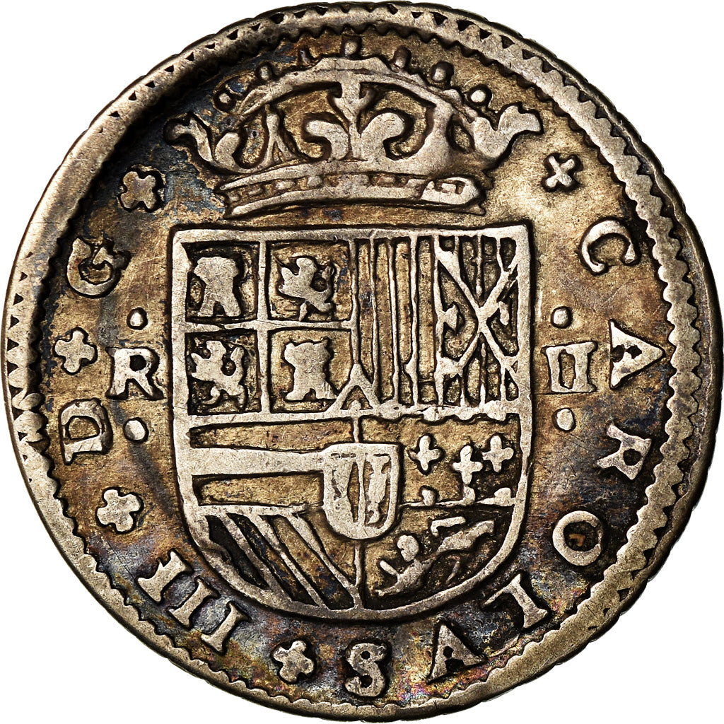 Coin, Spain, Charles III, 2 Reales, 1711, Barcelona, EF(40-45), Silver, KM:PT5