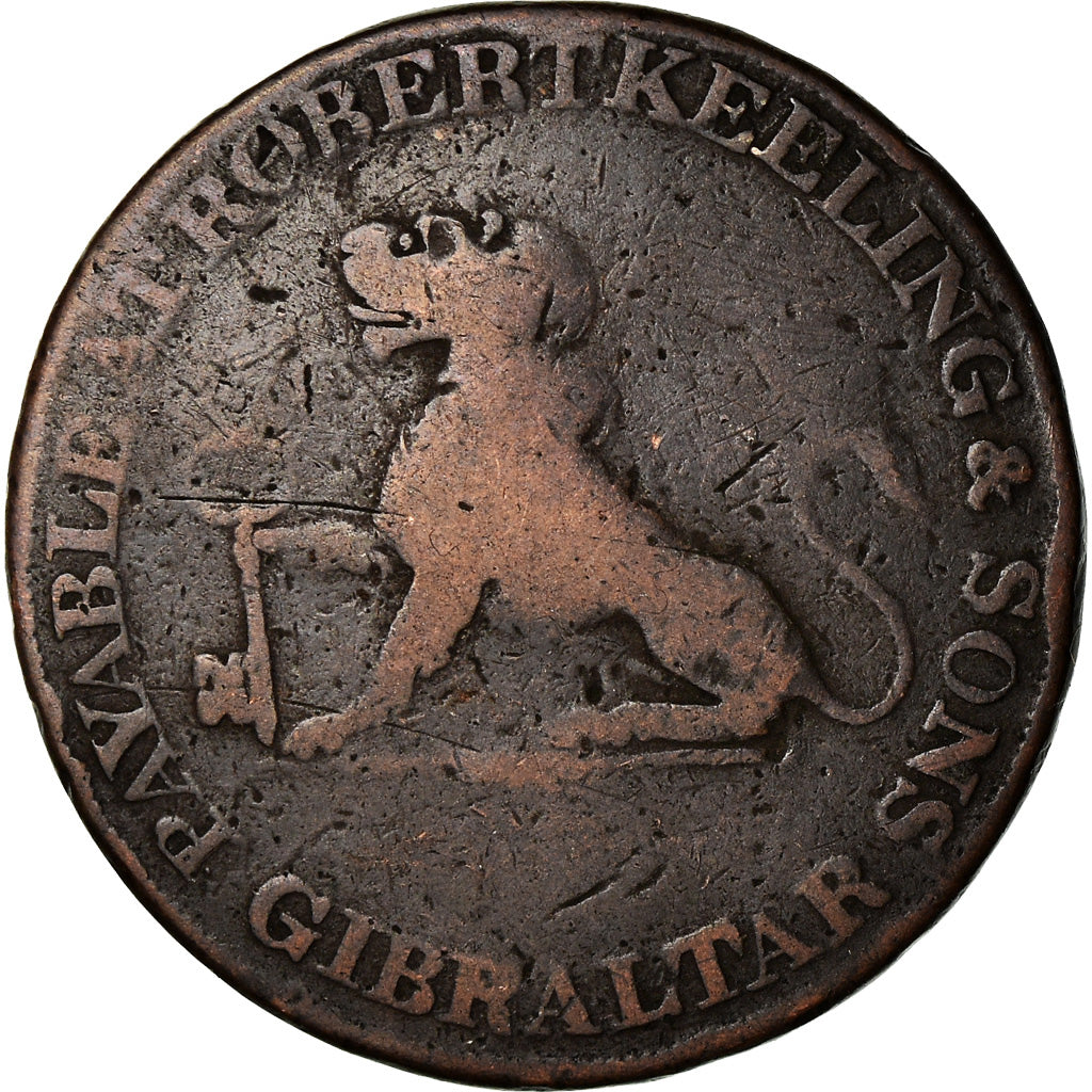 Coin, Gibraltar, 2 Quartos, 1810, VF(20-25), Copper, KM:Tn4.2