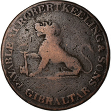 Coin, Gibraltar, 2 Quartos, 1810, VF(20-25), Copper, KM:Tn4.2