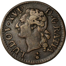 Moneta, Francja, Louis XVI, Liard, Liard, 1786, Metz, EF(40-45), Miedź