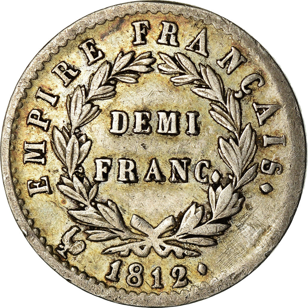 Coin, France, Napoléon I, 1/2 Franc, 1812, Paris, EF(40-45), Silver, KM:691.1