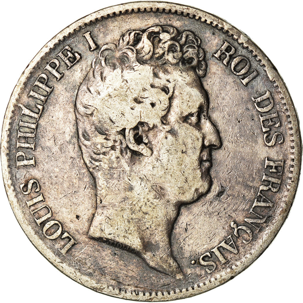 Coin, France, Louis-Philippe, 5 Francs, 1831, Rouen, VF(20-25), Silver, KM:736.2