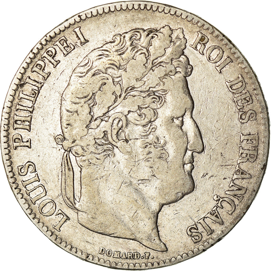 Coin, France, Louis-Philippe, 5 Francs, 1835, Strasbourg, VF(30-35), Silver