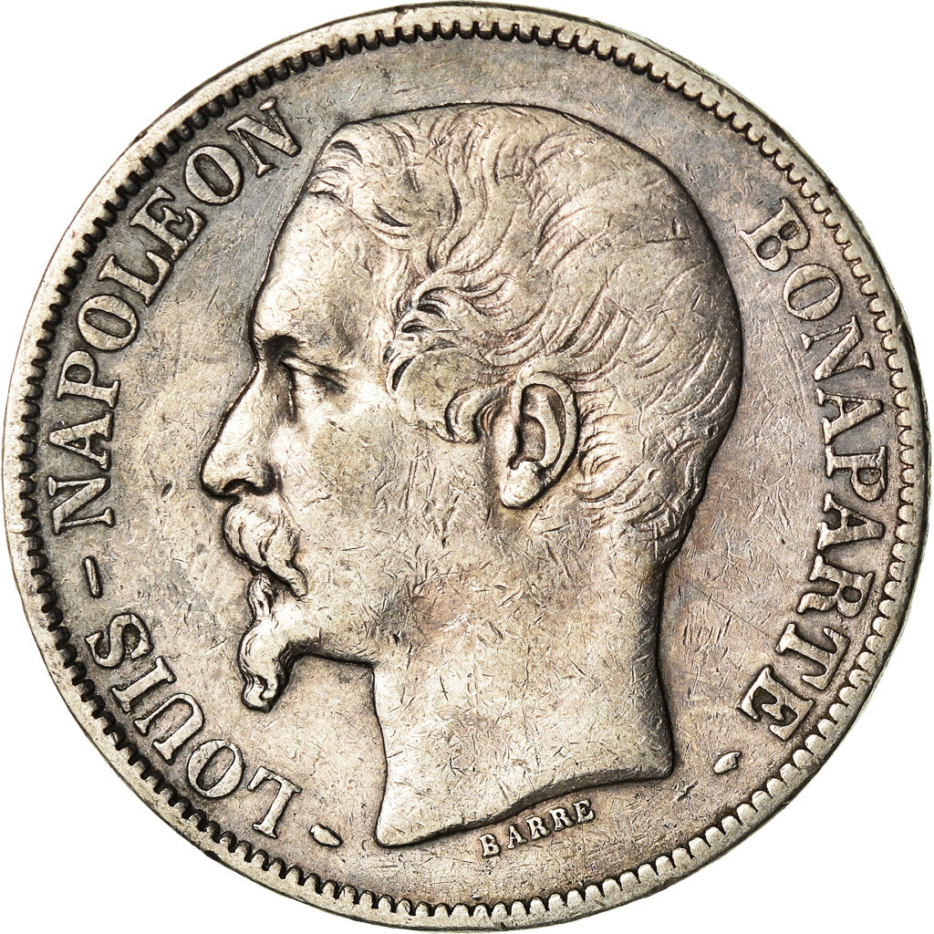 Münze, Frankreich, Napoléon III, 5 Francs, 1852, Paris, S+, Silber, KM:773.1