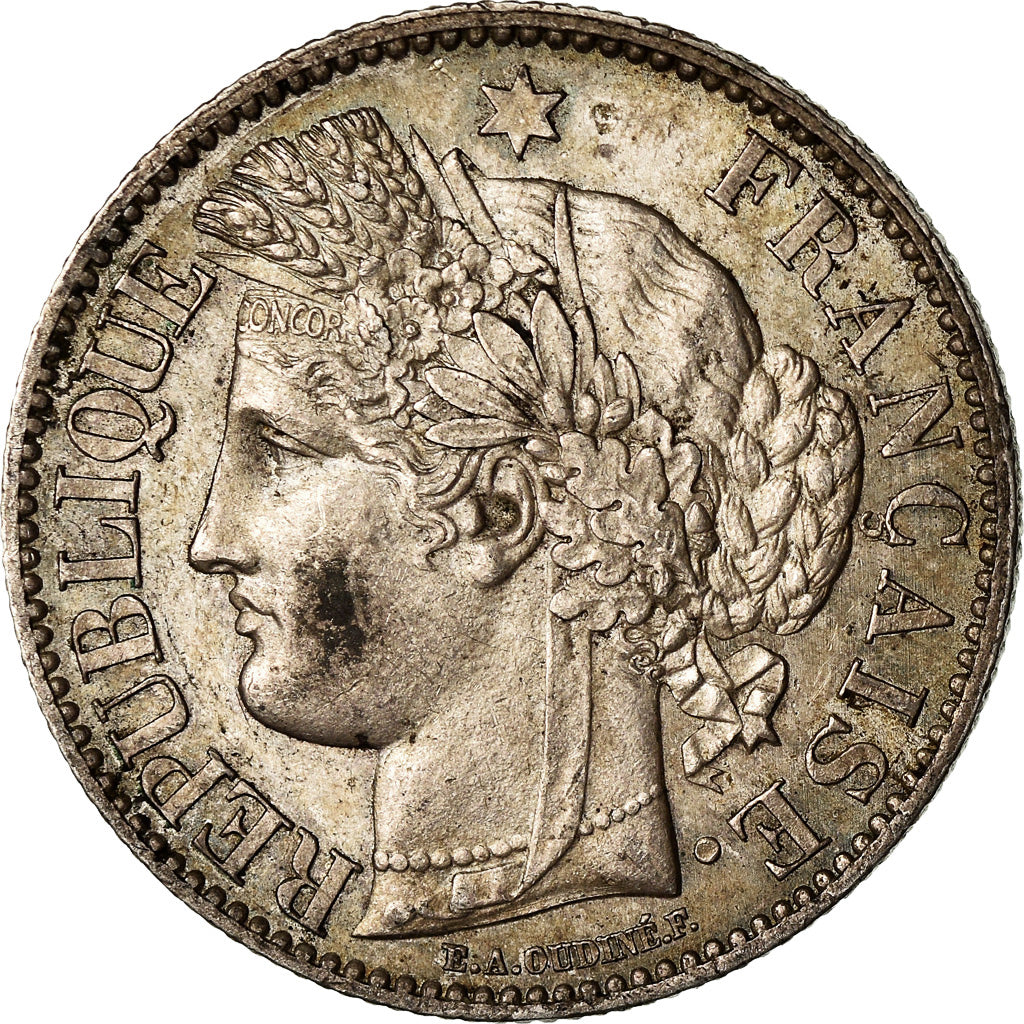 Coin, France, Cérès, 2 Francs, 1881, Paris, AU(50-53), Silver, KM:817.1