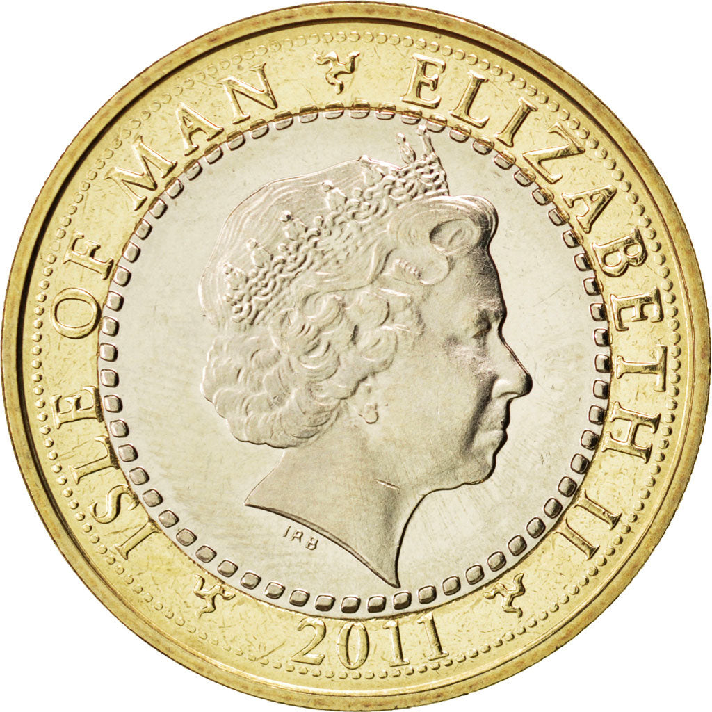 ISLE OF MAN, 2 Pounds, 2011, Pobjoy Mint, KM #1260, MS(63), Bi-Metallic, 28.4,..