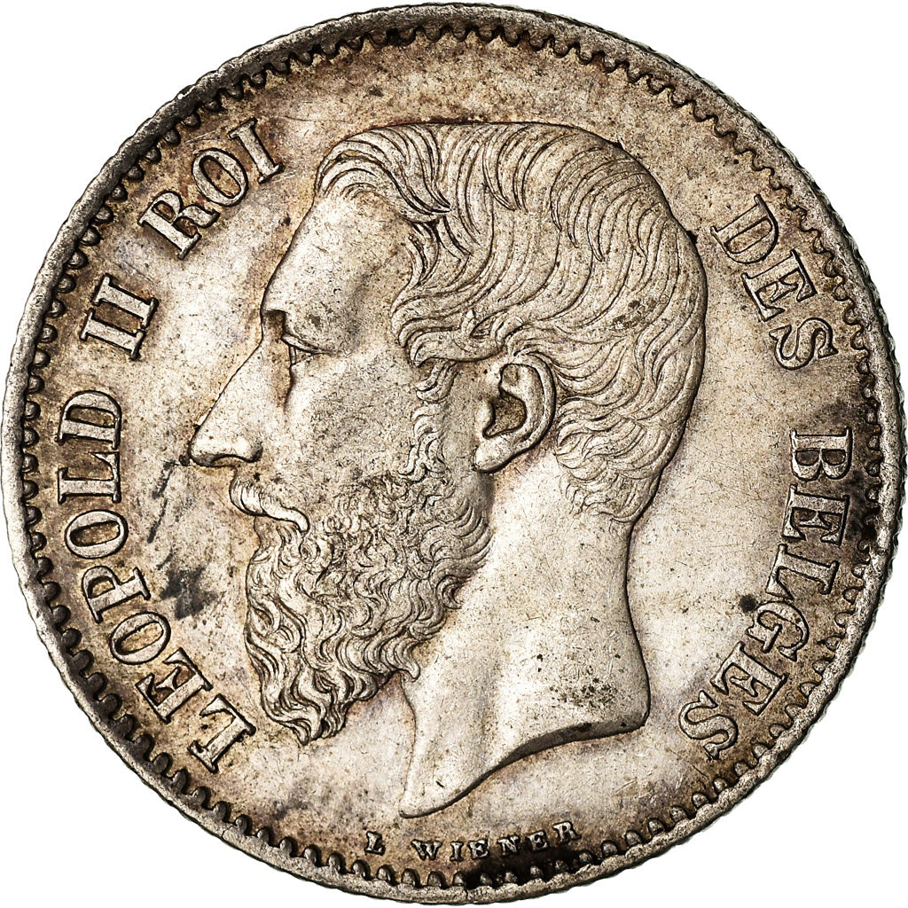 Coin, Belgium, Leopold II, Franc, 1867, AU(50-53), Silver, KM:28.1