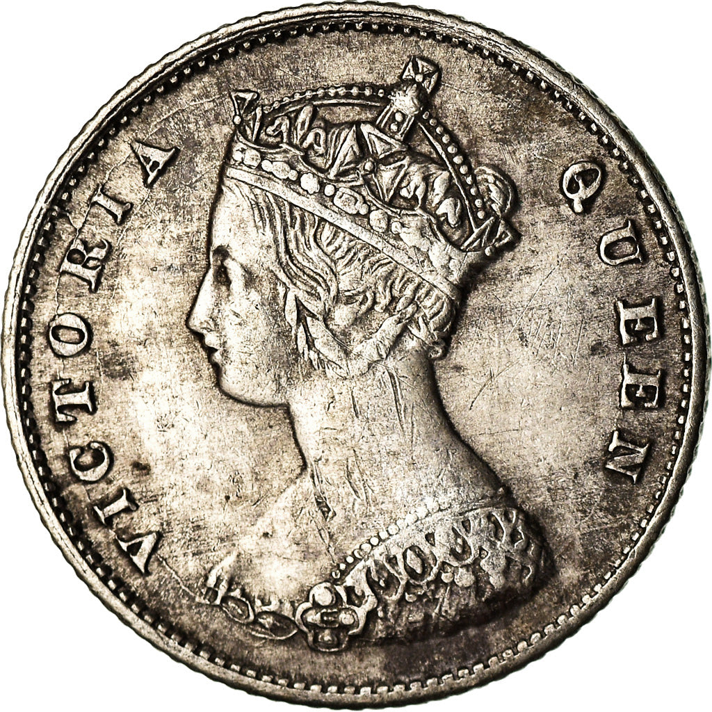 Münze, Hong Kong, Victoria, 10 Cents, 1868, SS+, Silber, KM:6.3