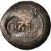 Coin, Brazil, 20 Reis, 1812, Bahia, Countermarked, VF(30-35), Copper, KM:431.2