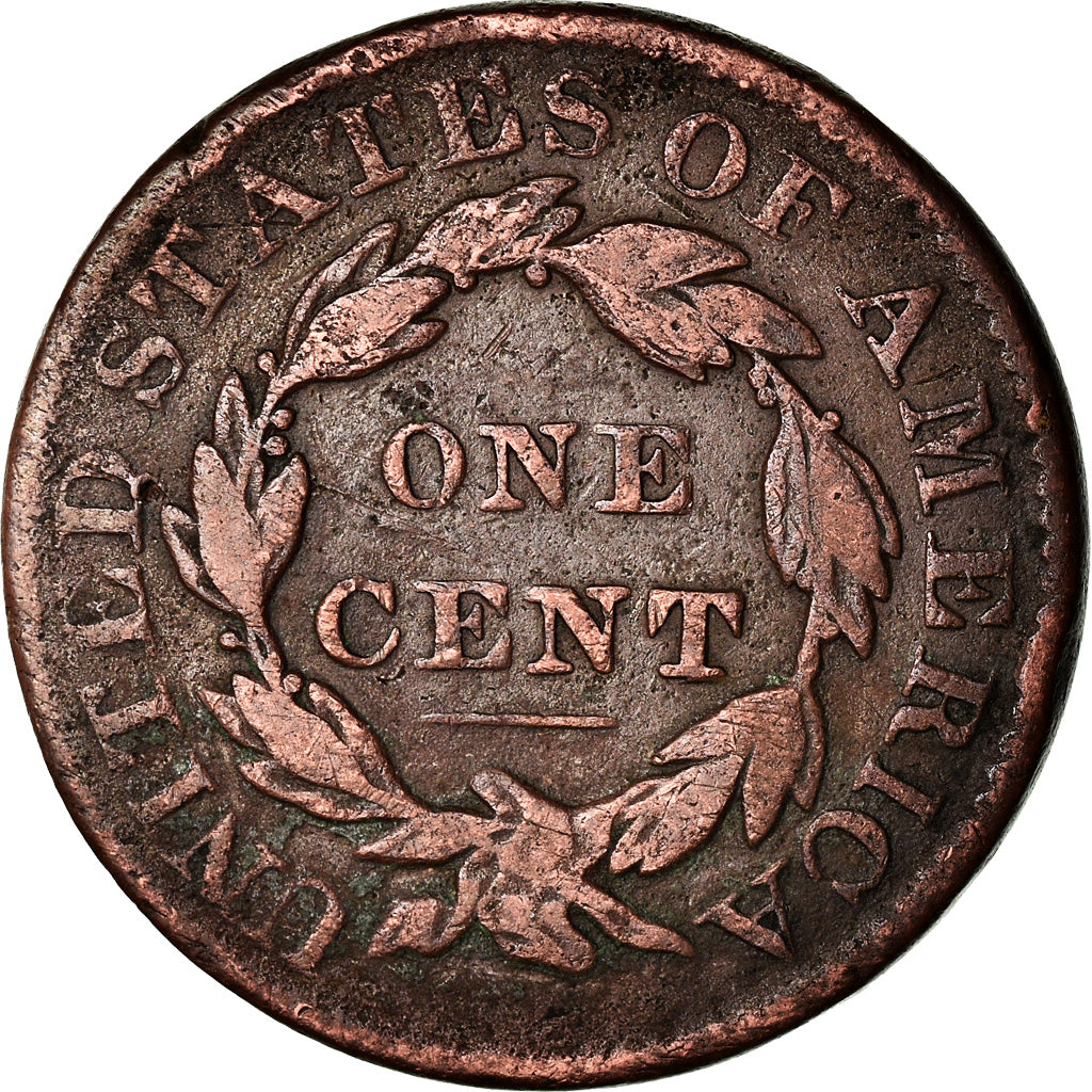 Coin, United States, Coronet Cent, Cent, 1832, U.S. Mint, Philadelphia