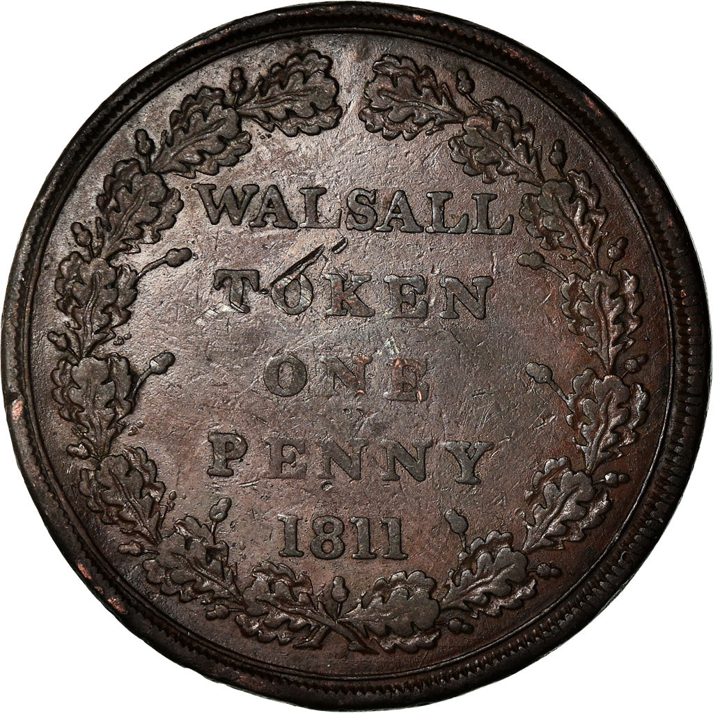 Moneta, Gran Bretagna, Staffordshire, Joseph Parker Walsall, Penny Token, 1811