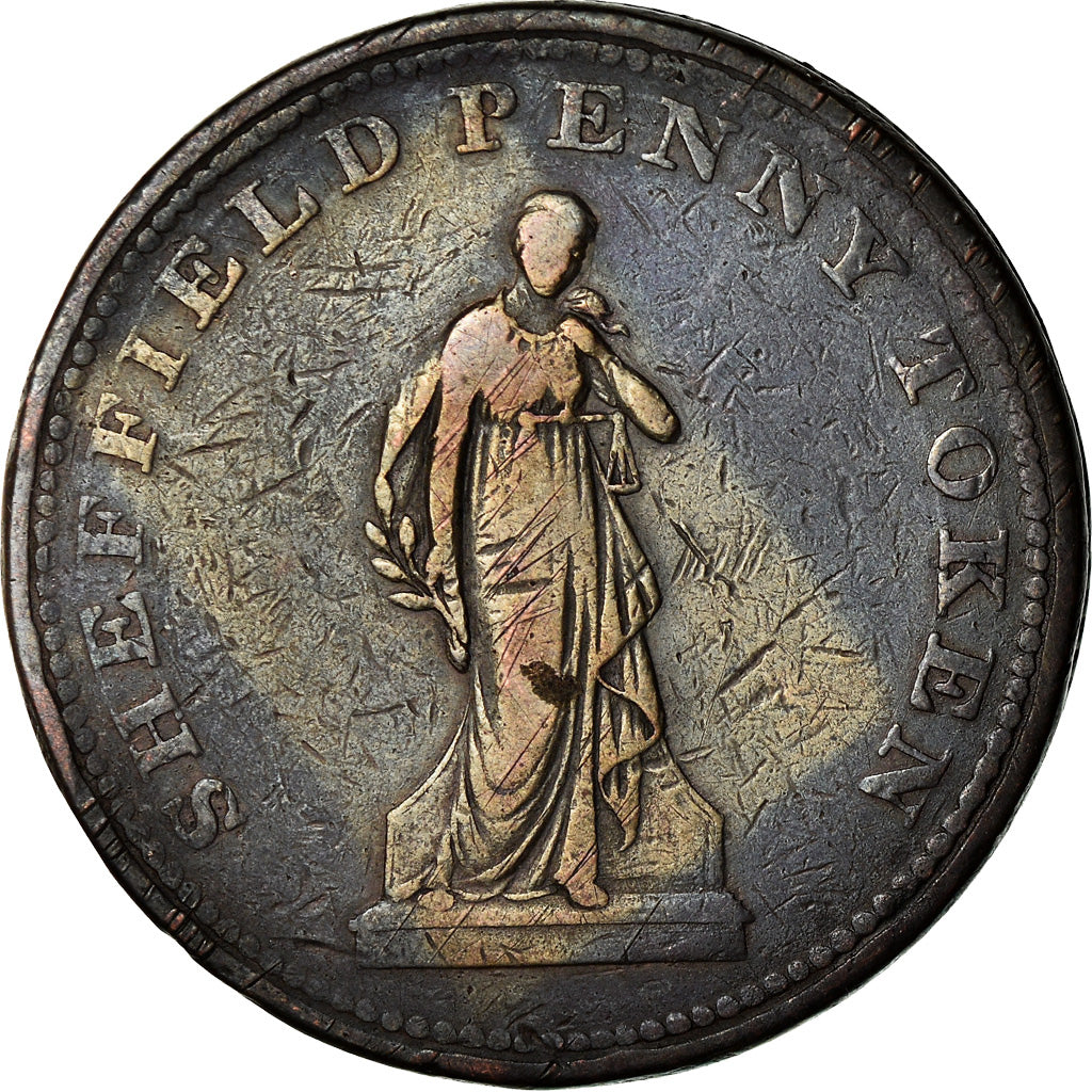 Coin, Great Britain, Staffordshire, Sheffield Overseers of the Poor, Penny