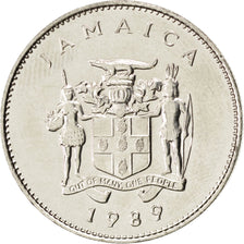 JAMAICA, 10 Cents, 1989, Franklin Mint, KM #47, MS(63), Copper-Nickel, 23.6,...
