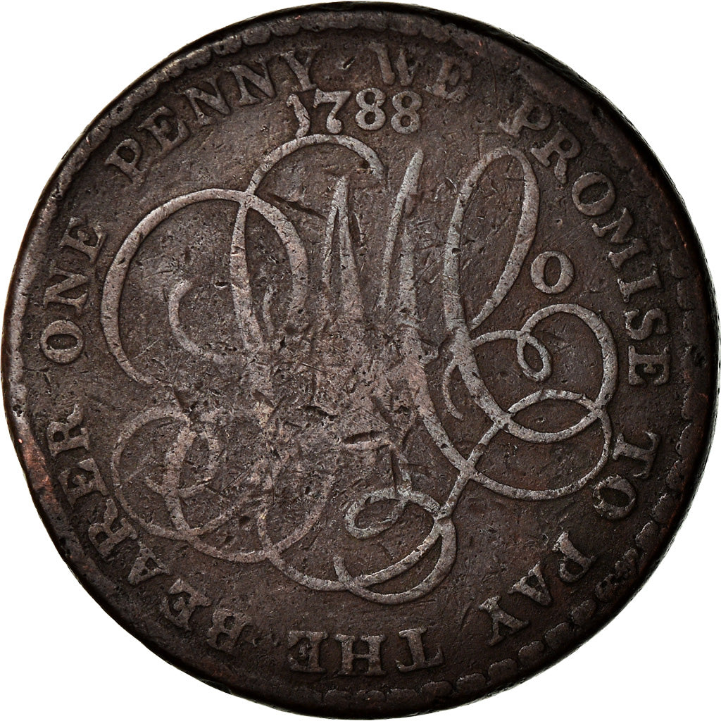 Monnaie, Grande-Bretagne, Wales, Penny Token, 1788, Anglesey, TB, Cuivre