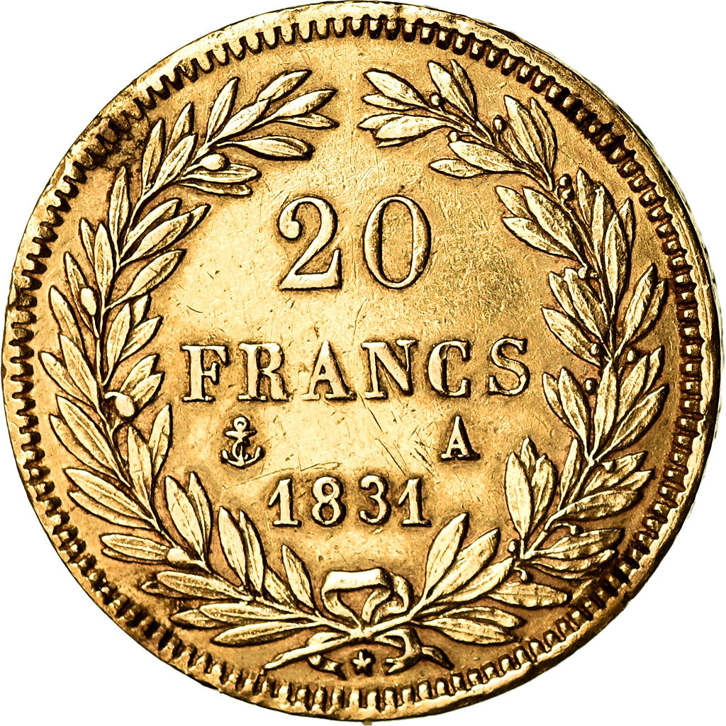 Monnaie, France, Louis-Philippe, 20 Francs, 1831, Paris, TTB, Or, Gadoury:1030