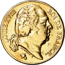 Coin, France, Louis XVIII, Louis XVIII, 20 Francs, 1820, Paris, EF(40-45), Gold