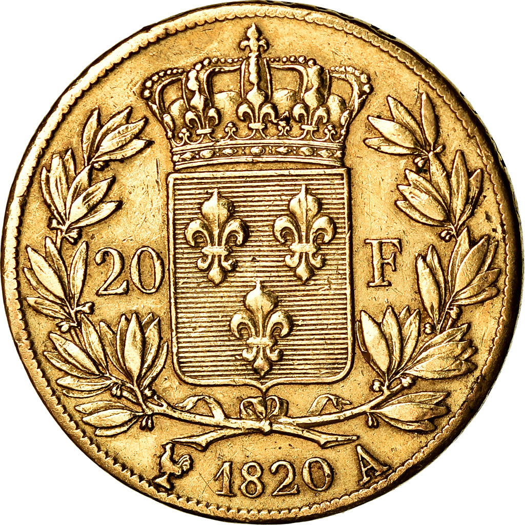 Coin, France, Louis XVIII, Louis XVIII, 20 Francs, 1820, Paris, EF(40-45), Gold