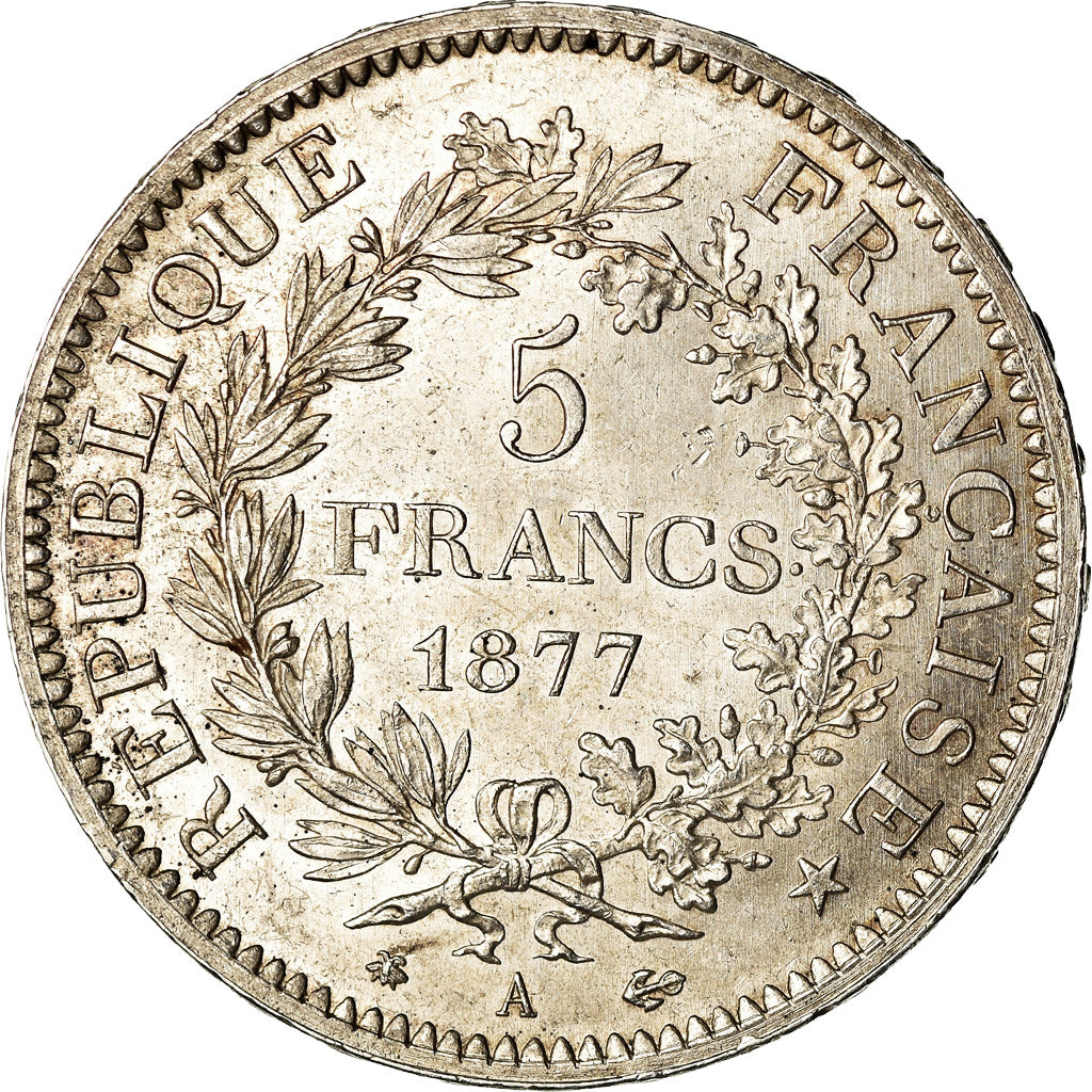Monnaie, France, Hercule, 5 Francs, 1877, Paris, SUP, Argent, Gadoury:745a