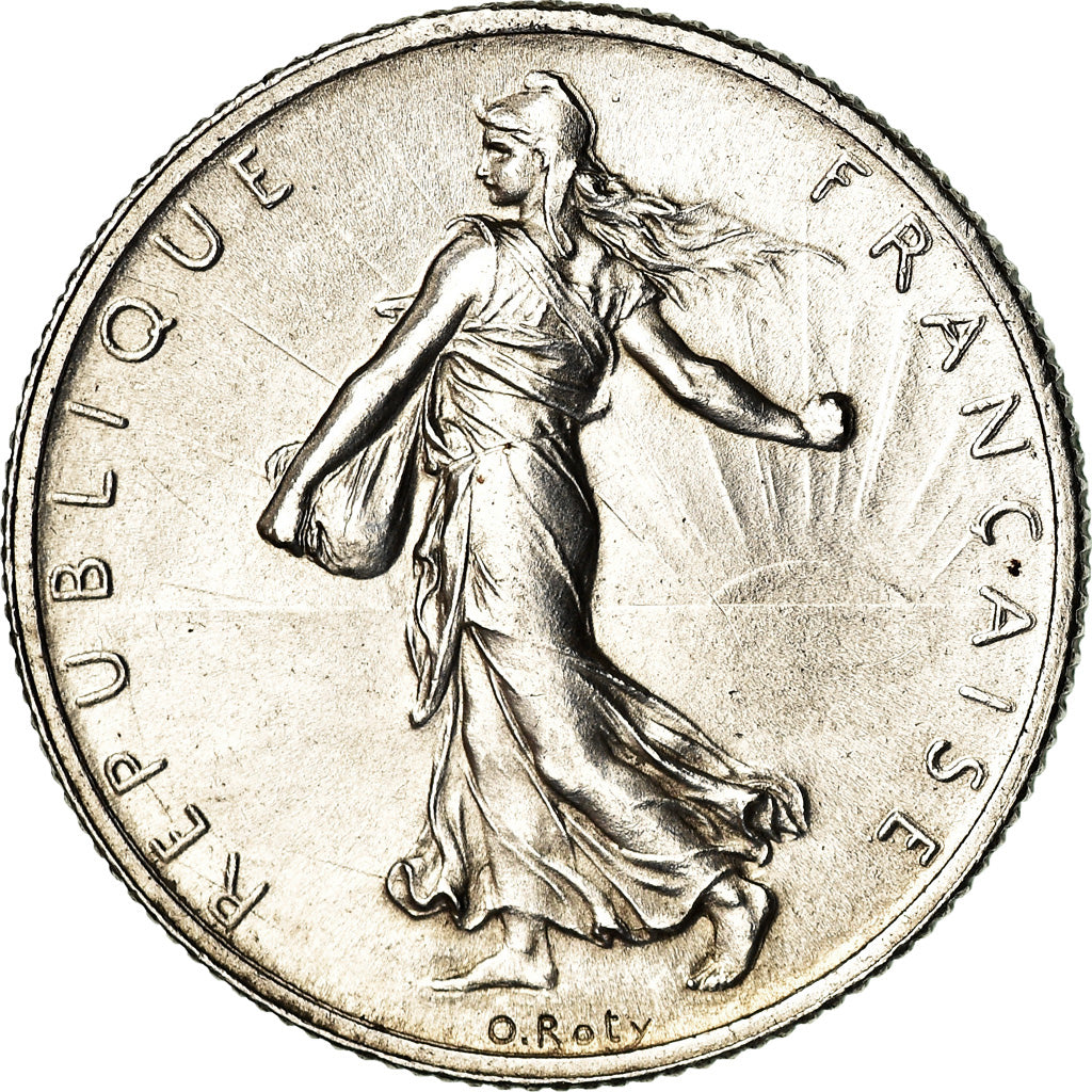 Coin, France, Semeuse, 2 Francs, 1914, Castelsarrasin, AU(55-58), Silver