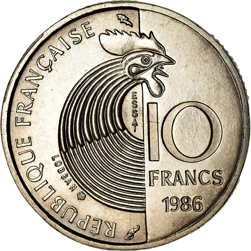 Monnaie, France, Schuman, 10 Francs, 1986, ESSAI, SPL, Nickel, Gadoury:825