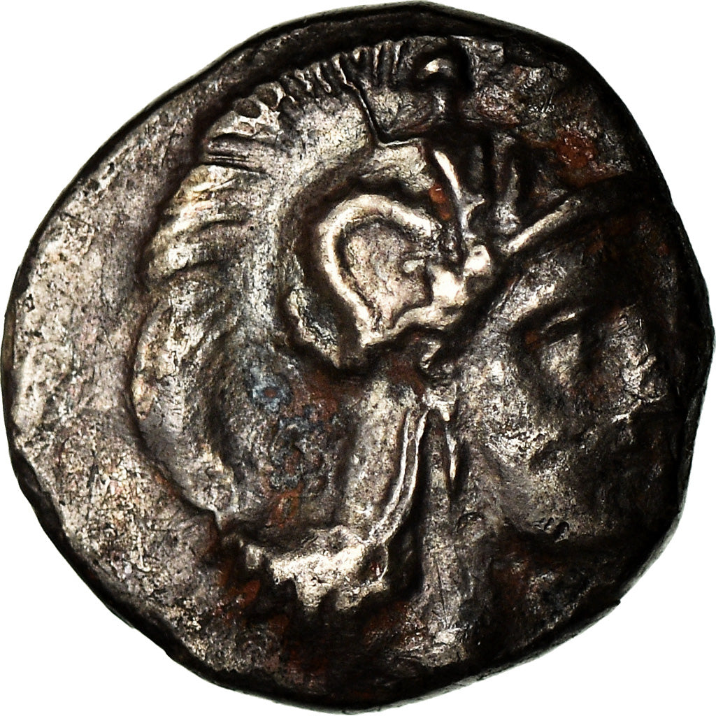 Coin, Calabria, Tarentum, Diobol, 325-280 BC, AU(50-53), Silver, HN Italy:976