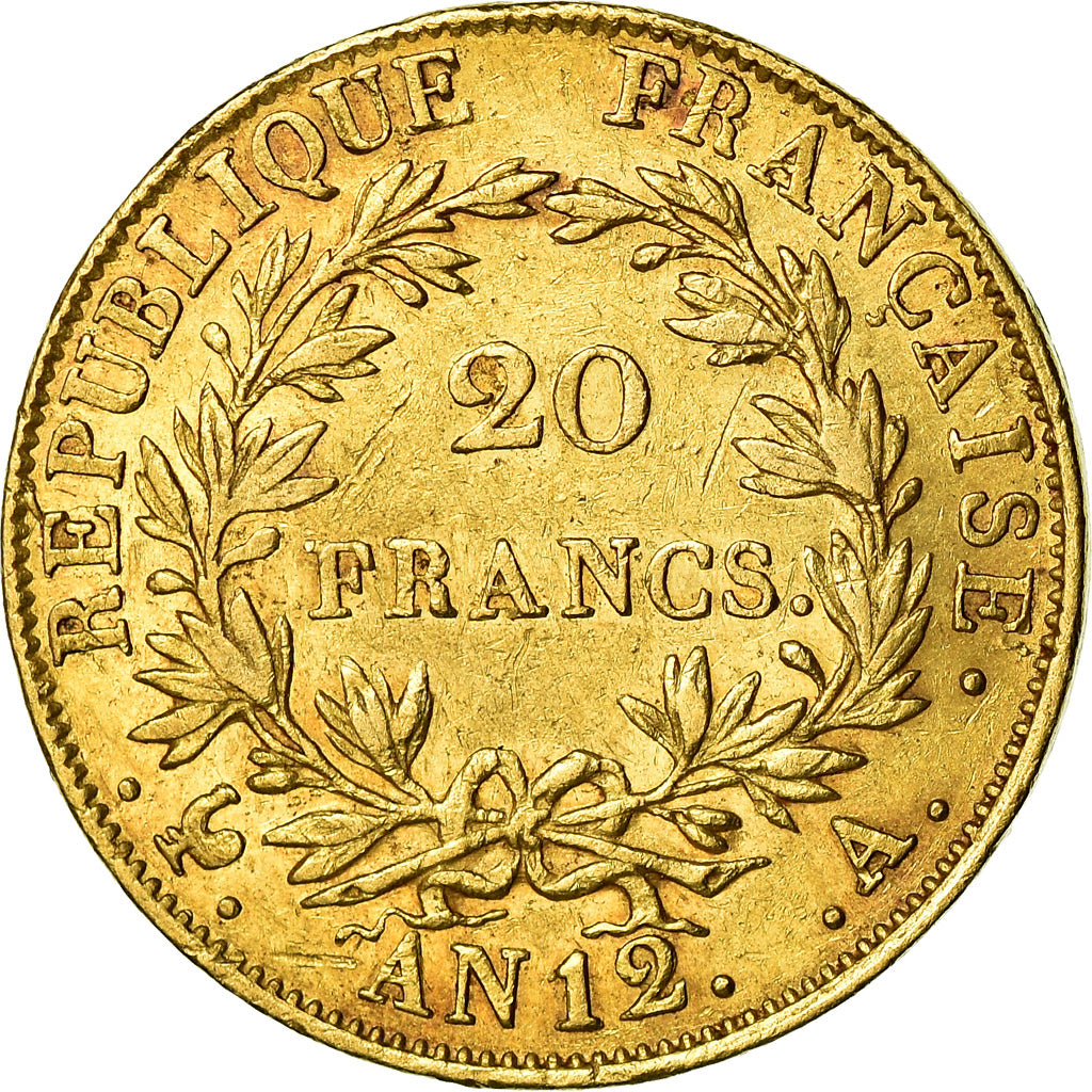 Münze, Frankreich, Napoléon I, 20 Francs, An 12 (1804), Paris, SS, Gold