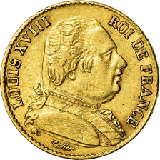 Moneta, Francja, Louis XVIII, 20 Francs, 1814, Paris, EF(40-45)