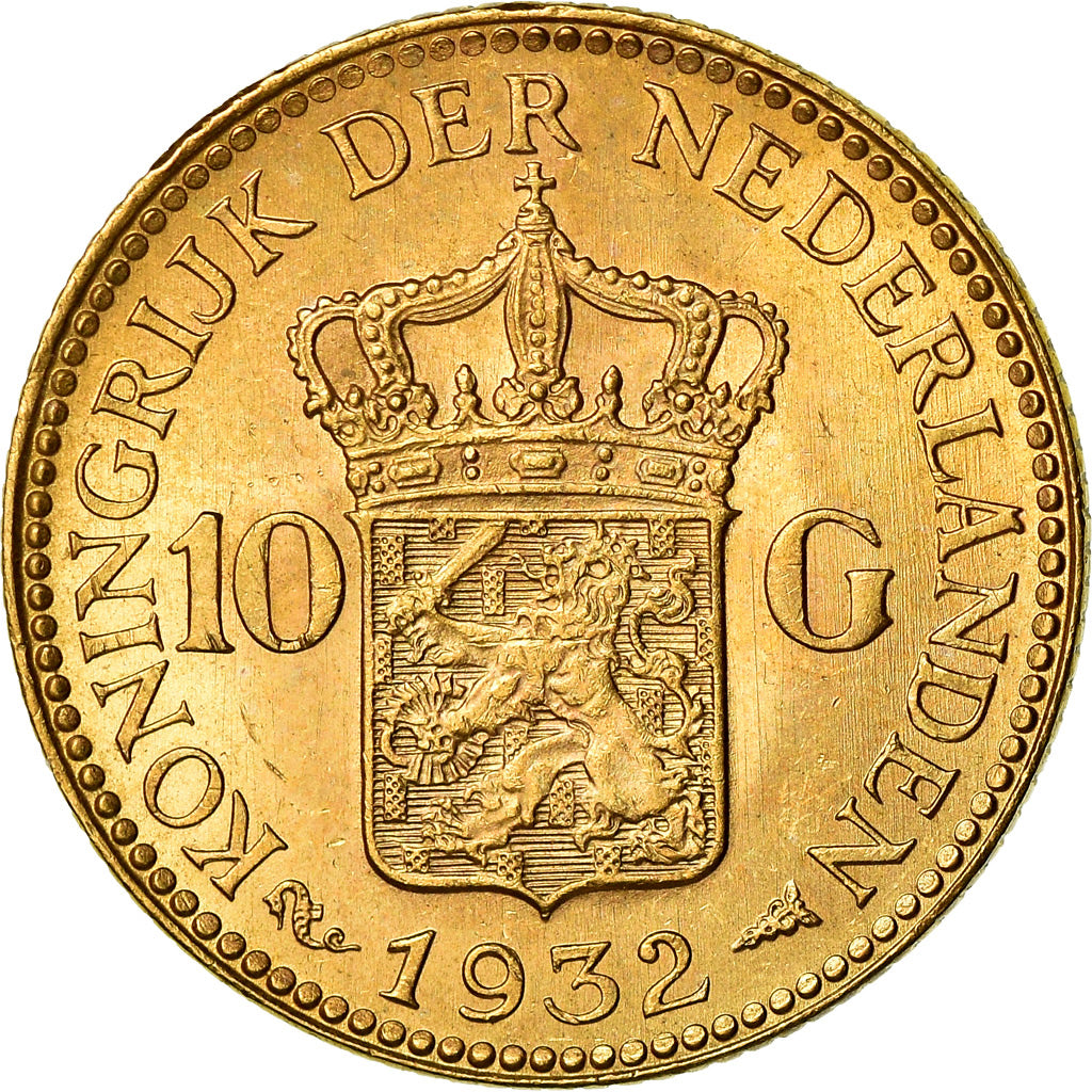 Monnaie, Pays-Bas, Wilhelmina I, 10 Gulden, 1932, SPL, Or, KM:162