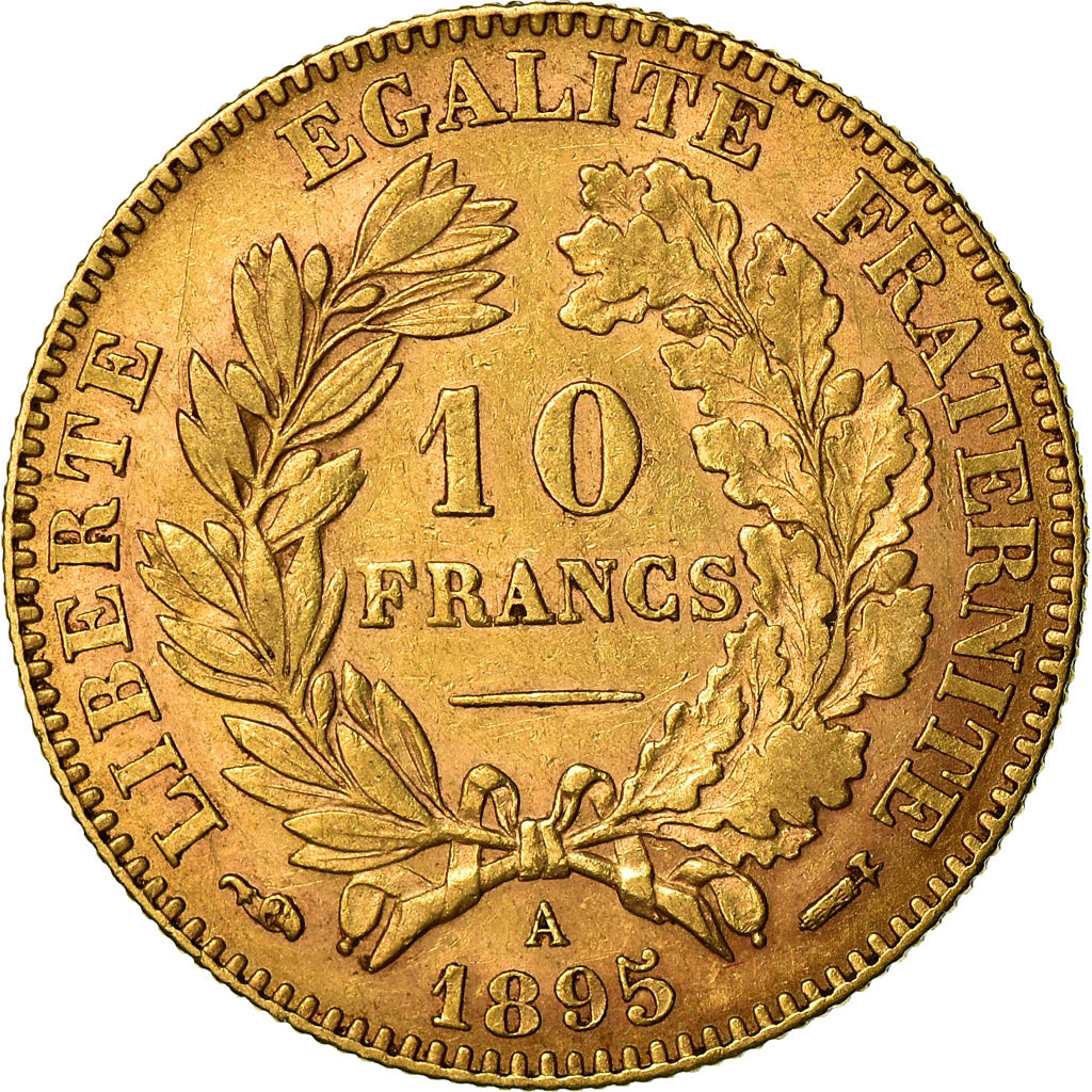 Monnaie, France, Cérès, 10 Francs, 1895, Paris, TTB+, Or, Gadoury:1016, KM:830