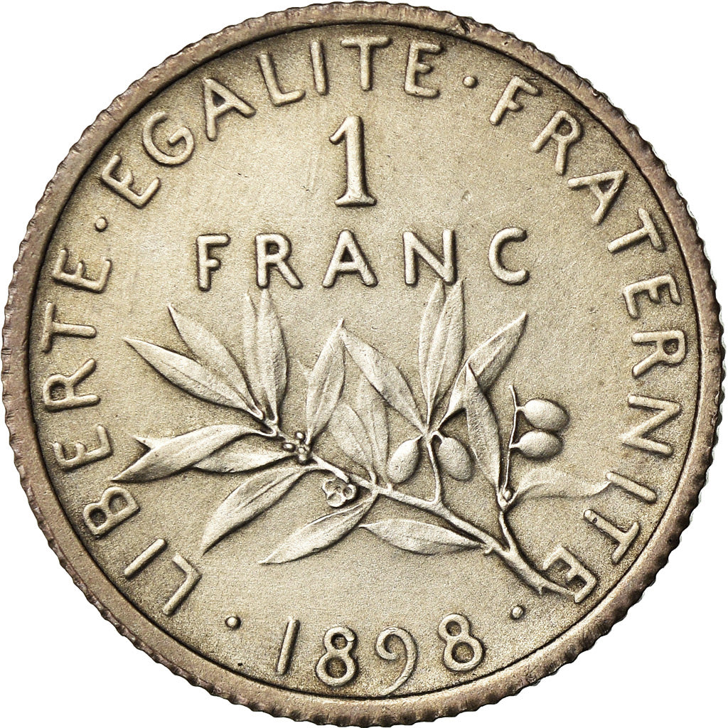 Coin, France, Semeuse, Franc, 1898, Paris, Flan mat, MS(60-62), Silver