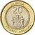 Moneta, Jamaica, Elizabeth II, 20 Dollars, 2001, MS(63), Bimetaliczny, KM:182