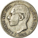 Coin, Spain, Alfonso XII, 50 Centimos, 1885, Madrid, EF(40-45), Silver, KM:685