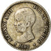 Coin, Spain, Alfonso XIII, 50 Centimos, 1892, Madrid, EF(40-45), Silver, KM:690