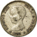 Coin, Spain, Alfonso XIII, 50 Centimos, 1892, Madrid, EF(40-45), Silver, KM:690