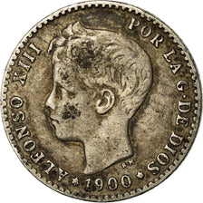 Coin, Spain, Alfonso XIII, 50 Centimos, 1900, Madrid, EF(40-45), Silver, KM:705