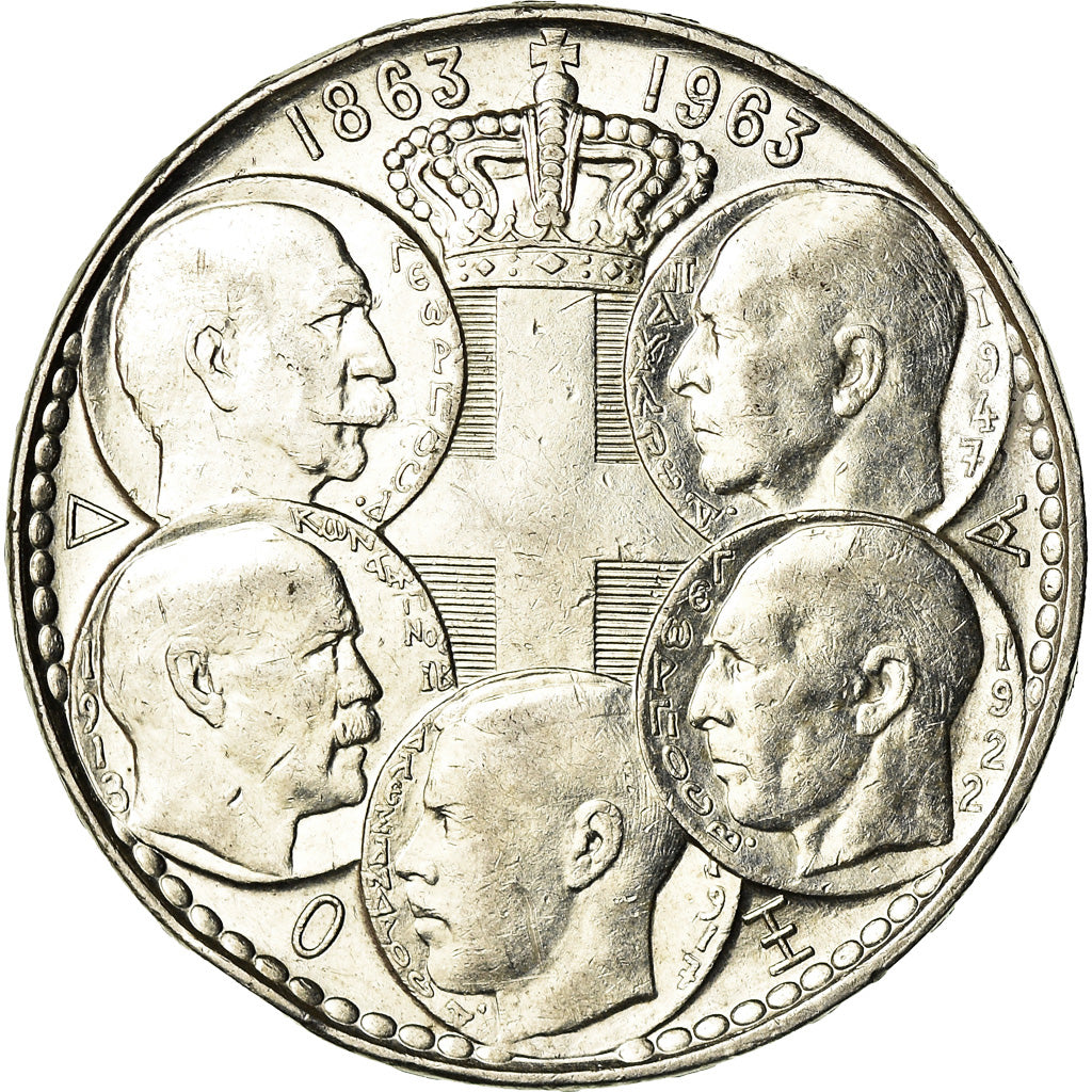 Coin, Greece, Paul I, 30 Drachmai, 1963, EF(40-45), Silver, KM:86