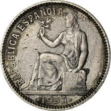 Coin, Spain, Peseta, 1933, AU(50-53), Silver, KM:750