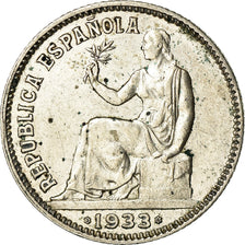 Coin, Spain, Peseta, 1933, AU(55-58), Silver, KM:750