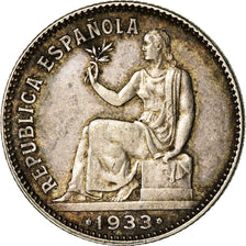 Coin, Spain, Peseta, 1933, AU(55-58), Silver, KM:750