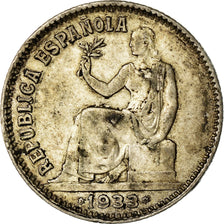 Coin, Spain, Peseta, 1933, EF(40-45), Silver, KM:750