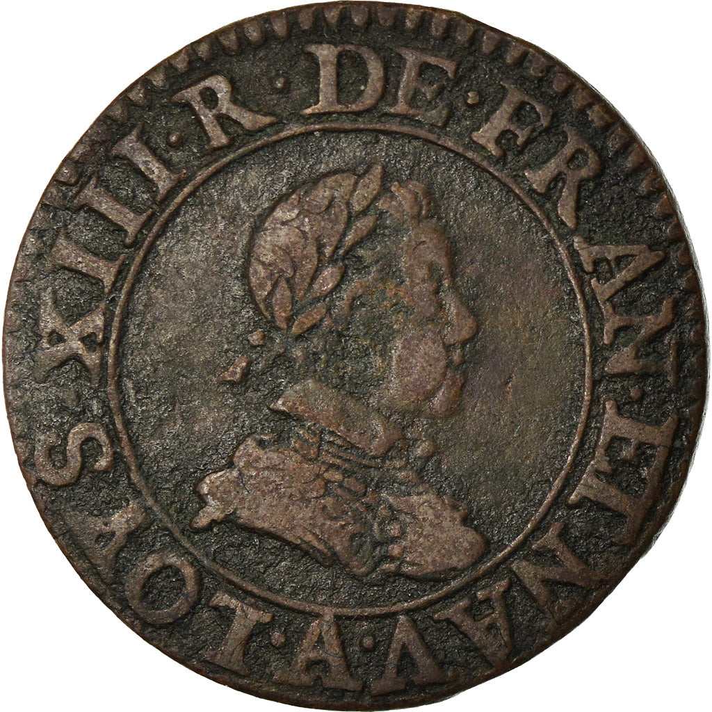 Münze, Frankreich, Louis XIII, Double Tournois, 1615, Paris, SS, Kupfer