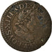 Moneda, Francia, Louis XIII, Double Tournois, 1621, Paris, BC+, Cobre, CGKL:388
