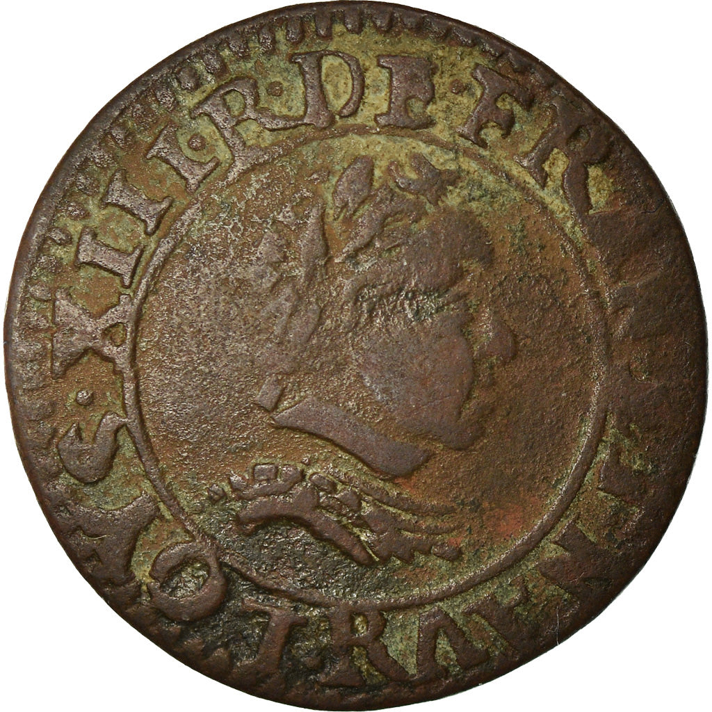 Moneda, Francia, Louis XIII, Double Tournois, 1621, Saint-André de