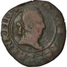 Coin, France, Henri III, Double Tournois, Rouen, F(12-15), Copper, CGKL:112