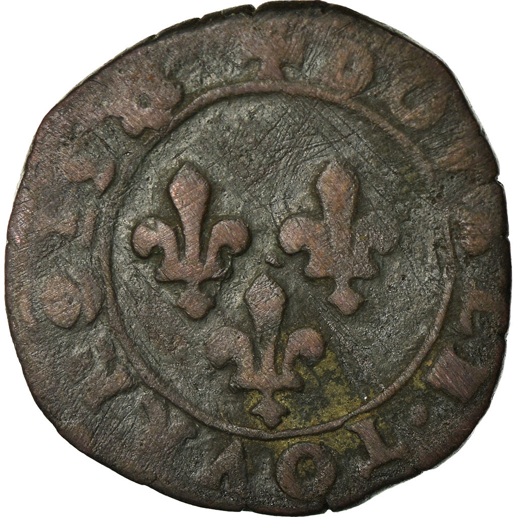 Coin, France, Henri III, Double Tournois, Rouen, F(12-15), Copper, CGKL:112