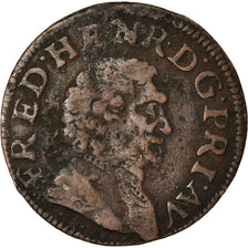 Moeda, França, ORANGE, Frédéric-Henri de Nassau, Double Tournois, 1640