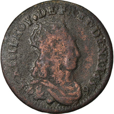 Moeda, França, Louis XIV, Liard de France, 1656, Vimy, VF(20-25), Cobre, C2G:62